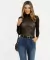 Body preto renda animal print - DeMillus - loja online