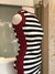 **NOVO** Vestido curto canelado listras P&B