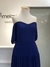 Vestido longo boho azul royal - comprar online