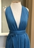 Vestido de festa azul - várias amarrações