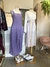 Vestido longo lavanda com drapeado - B. Bouclé - comprar online