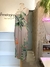 Vestido longo folhagens e macramê
