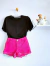 Short jeans pink cintura média/baixa