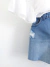 **NOVO** Short jeans lavagem clara barra desfiada 100% ALGODÃO - B8 - NINA MELANINA BRECHÓ