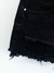Short jeans preto estonado - cintura média Bludenim na internet