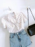 Camisa listrada com franzido - ABSINTO