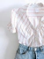 Camisa listrada com franzido - ABSINTO - loja online