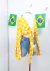 Cropped amarelo poá - comprar online