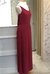 Vestido longo vermelho decote degagê trazeiro - loja online