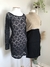 Vestido tubinho preto em renda