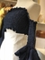 Top jeans manga flare babados
