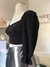 Cropped "MAÍSA" preto mangas bufantes lurex - APOÁ