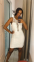 Vestido curto fluido branco