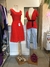 Vestido midi tricot vermelho - NINA MELANINA BRECHÓ