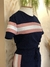 Conjunto azul marinho listras rose - NINA MELANINA BRECHÓ