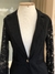 Blazer preto com mangas em renda - comprar online