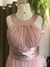 Vestido de festa longo rosa chá