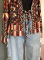 Blazer neoprene estampa geométrica terracota - Thamara Capelão - comprar online