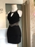Vestido preto tubinho detalhes prata - comprar online