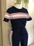 Conjunto azul marinho listras rose na internet