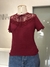 Camiseta vinho com renda - loja online
