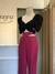 Calça pantalona pink recorte lateral - Santa Lu - NINA MELANINA BRECHÓ