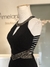 Vestido preto tubinho detalhes prata