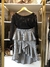 Cropped preto tule estampado - NINA MELANINA BRECHÓ