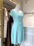 Vestido rodado verde água - comprar online
