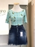 Camiseta cropped verde água limão siciliano - comprar online