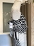 Imagem do Vestido longo P&B estampa folhagens