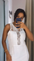 Vestido curto fluido branco na internet