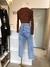Cropped terracota lurex mangas compridas - Clock House - comprar online