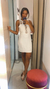 Vestido curto fluido branco - comprar online