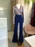 Calça flare azul royal texturizada - comprar online