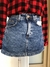 Mini saia jeans lavagem média - NINA MELANINA BRECHÓ