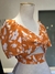 Imagem do Cropped bufante laranja floral