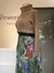 Blusa bege em tricot max gola - loja online