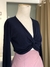 Cropped azul marinho nó - comprar online