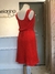 Vestido midi tricot vermelho - NINA MELANINA BRECHÓ