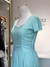 Vestido rodado verde água