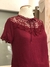 Camiseta vinho com renda - comprar online