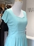 Vestido rodado verde água