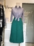 Saia midi verde em linho - comprar online