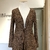 Cardigan alongado animal print fio metalizado na internet