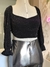 Imagem do Cropped "MAÍSA" preto mangas bufantes lurex - APOÁ