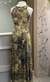 Vestido longo floral tons de verde