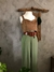 Cropped suede marrom esferas - comprar online