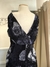 Vestido longo "DORA" preto floral - ZINZANE - loja online
