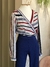 Calça flare azul royal texturizada - NINA MELANINA BRECHÓ